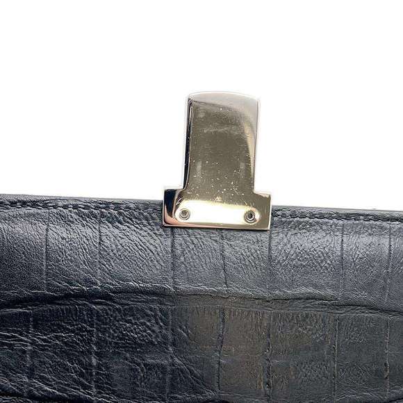 Saint Laurent Paris Satchel Embossed 2way Shoulder Bag Black - Picture 11 of 16